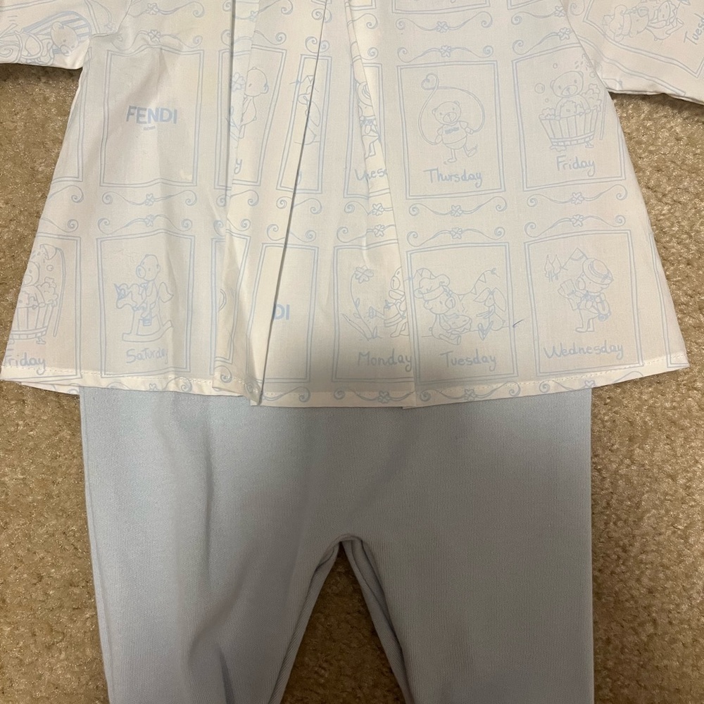 Fendi babygrow nest bib and hat